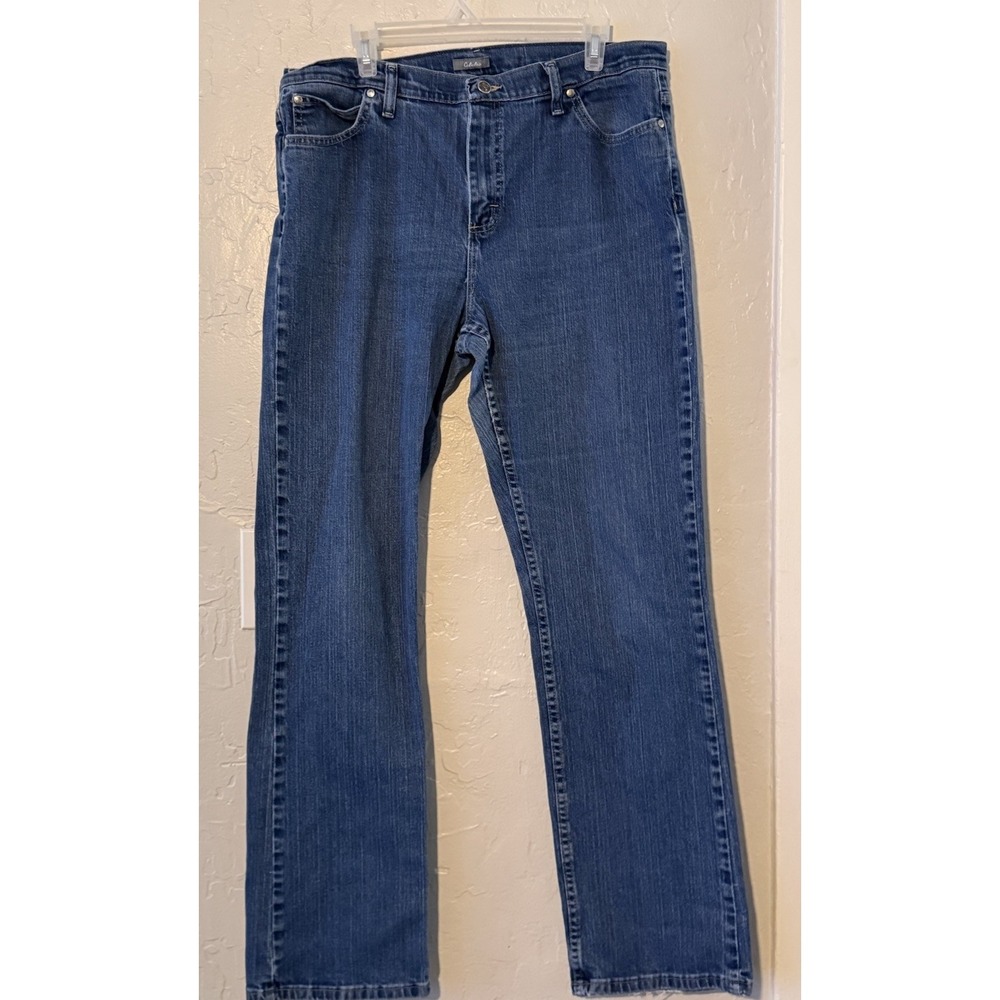 Women's Cabela's Jeans Straight Leg 5 Pocket Size 14 Long Zipper Fly
